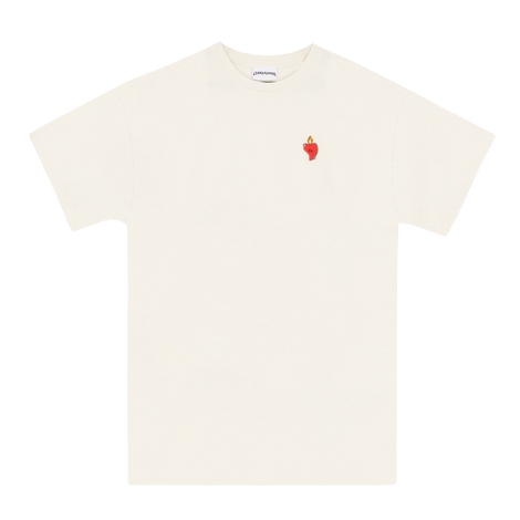 T-shirt - Blanc - broderie "cœur"